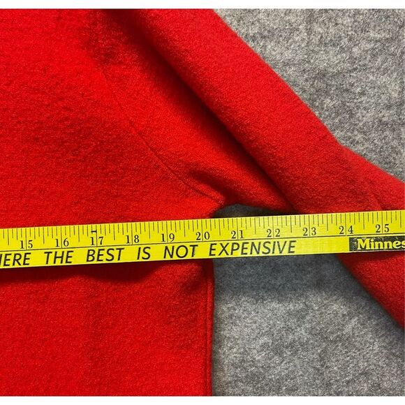 Vintage PENDLETON Jacket Women's Large Bright Red Virgin Wool Full Front Zip - Picture 7 of 10